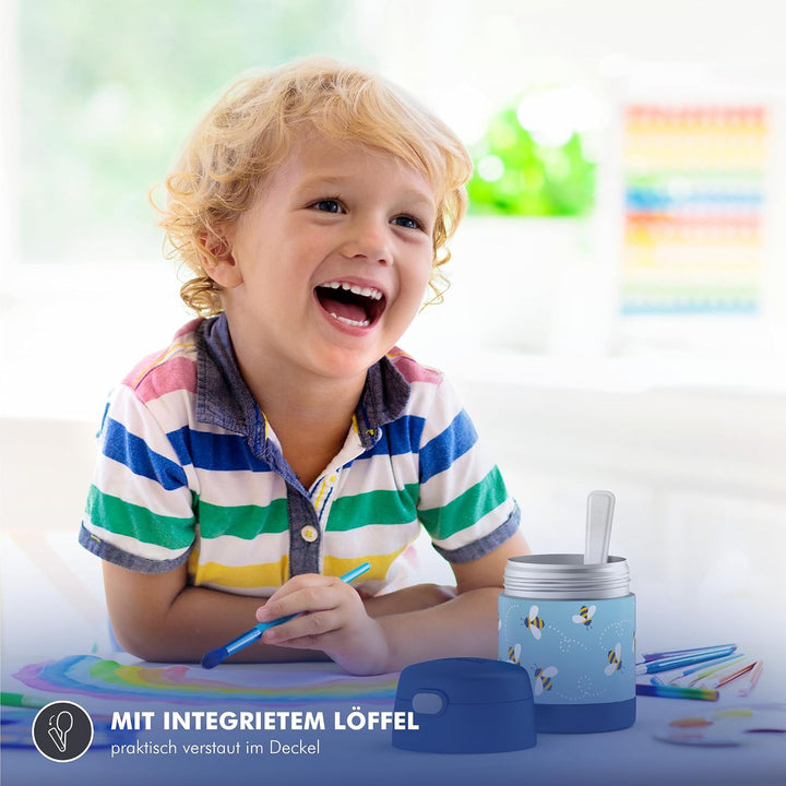 RMOVR THERMOS kids FUNTAINER FOOD JAR 0,30l, navy, Thermobehälter für Essen mit Löffel für Kinder, 5
