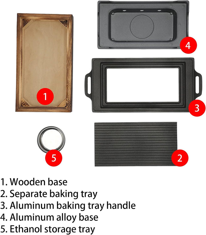 MOUMOUTEN BBQ-Grillpfanne, BBQ-Grill Im Japanischen Stil, Multifunktions-Grill-Backblech, Rauchfreie