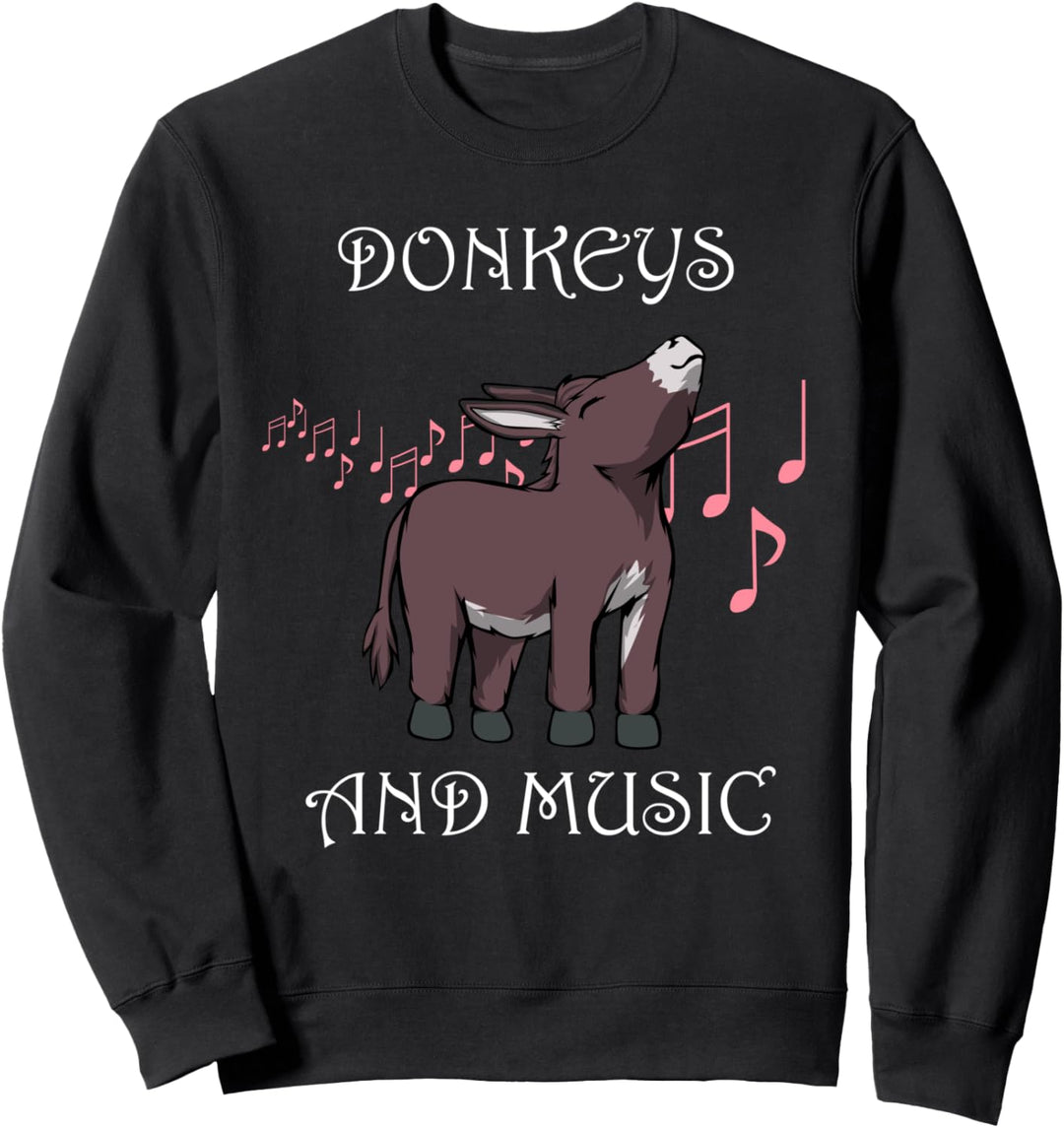 Musik und Esel Niedlicher Baby-Esel Sweatshirt