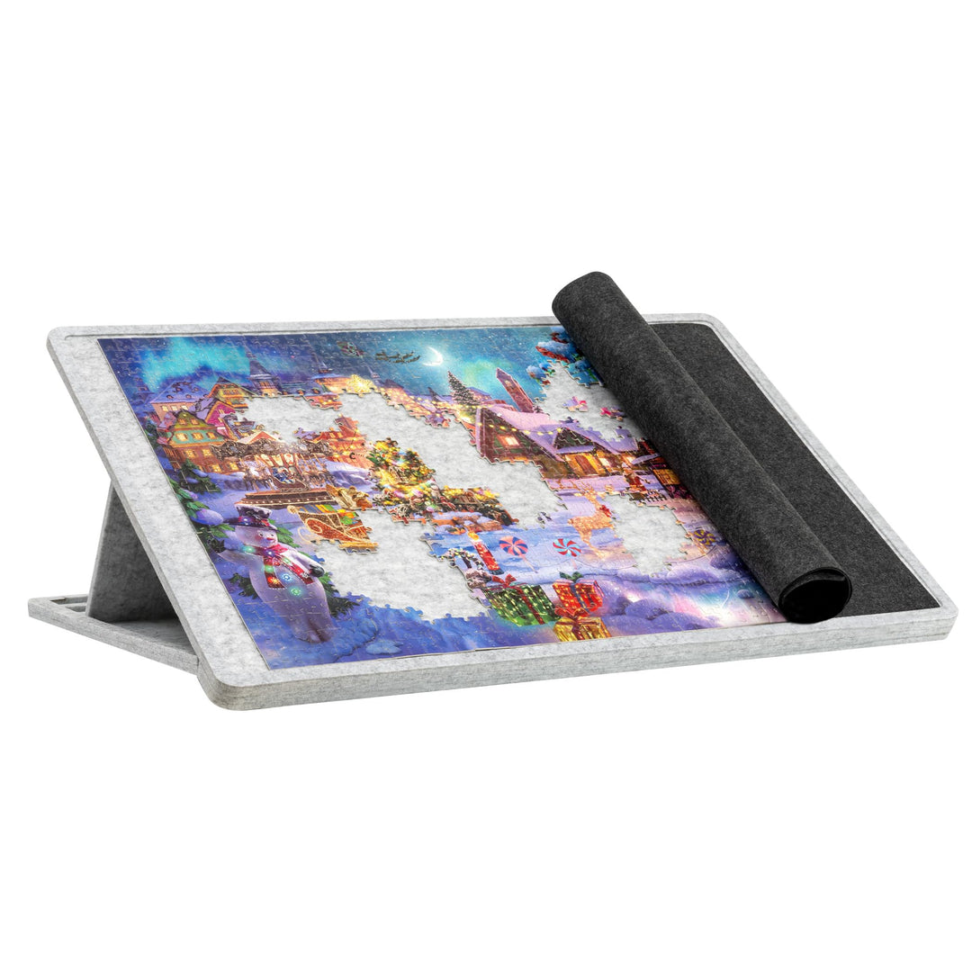 Lavievert 1000 Stück Puzzle Board mit Abdeckung, Puzzle Tisch mit 3 Neigungswinkel, Filzpuzzleablage