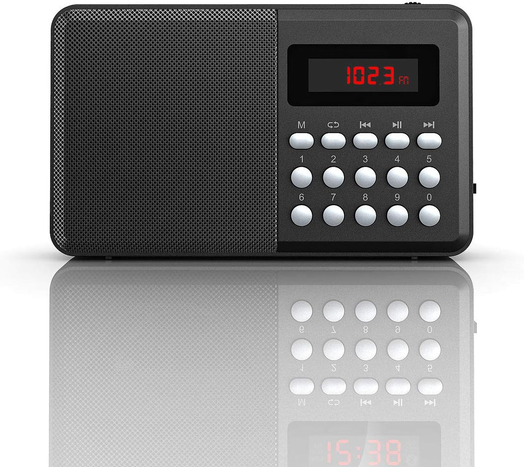 auvisio Camping-Radio: Digitales FM-Taschenradio, Bluetooth, MP3-Player, USB, microSD & Akku (Radio