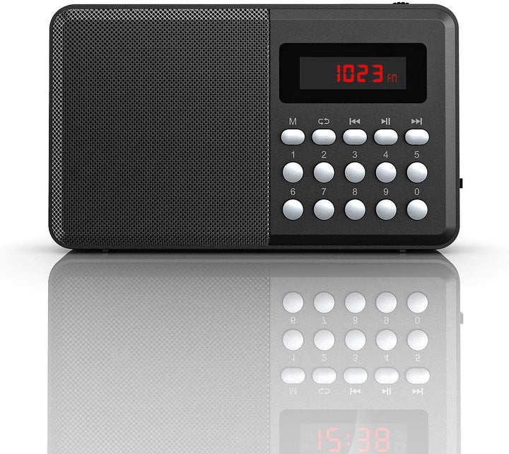 auvisio Camping-Radio: Digitales FM-Taschenradio, Bluetooth, MP3-Player, USB, microSD & Akku (Radio