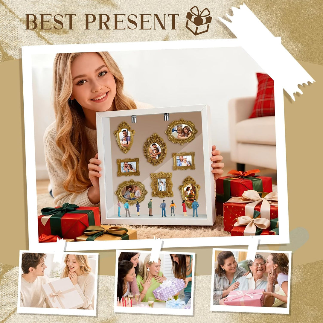 DIY Mini Museum Silhouetten Box mit LED, Mini Bilderrahmen, Museum of us, Mini Museum Bilderrahmen m
