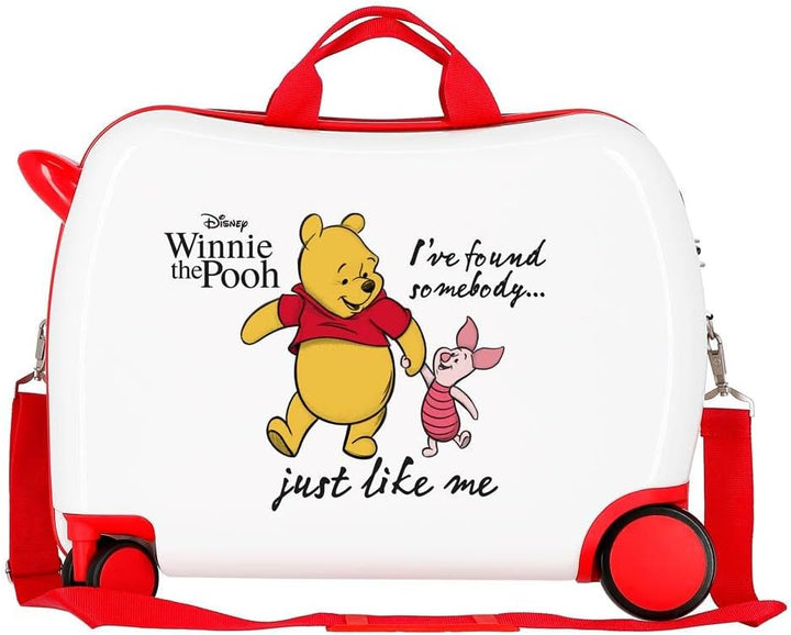 Disney Winnie The Pooh Kinderkoffer, weiss, 50 x 39 x 20 cm, Hartplastik, seitlicher Kombinationsver