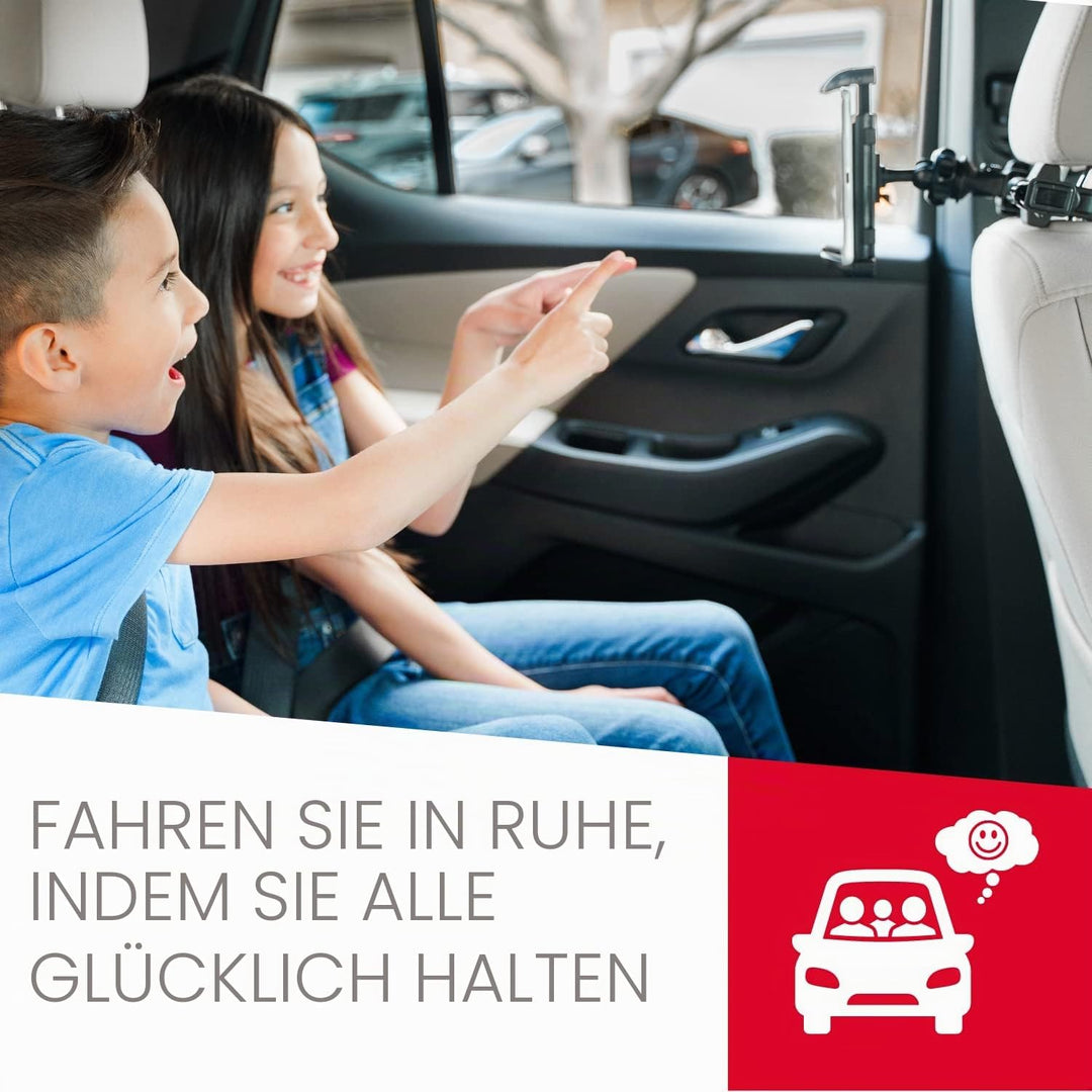 Macally Kfz-Kopfstützen-Halterung für iPad Pro/Air/Mini, Tablets, Nintendo Switch Silber, silber