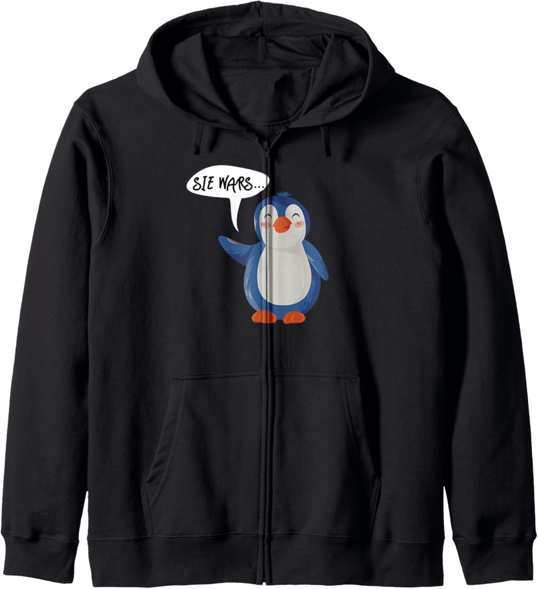 "Sie wars" Lustiges Partnerlook Kostüm Pärchen Set Pinguin Kapuzenjacke