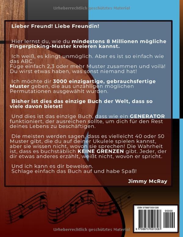 Fingerstyle Ukulele. Unlimited Fingerpicking Patterns Generator für Low G Ukulele. Band 1&2 (2 In 1)