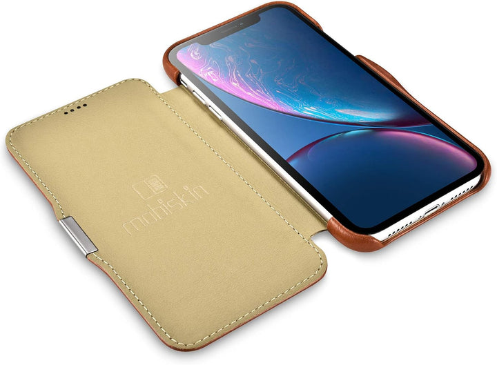 Mobiskin Hülle kompatibel mit Apple iPhone XR (6,1 Zoll), Handyhülle mit echtem Leder, Case, Schutzh