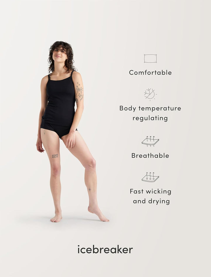 Icebreaker Merinowolle Damen Unterwäsche - Siren Cami Trägertop | Trägertop | Unterhemden | Unterhem