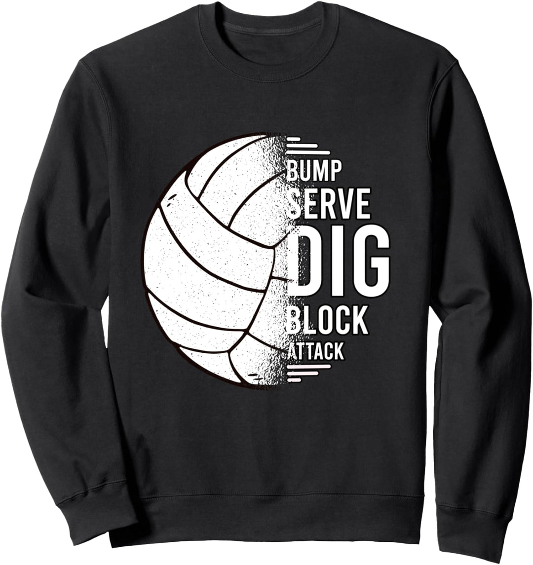 Volleyball für Volleyballmannschaft und Beachvolleyball Sweatshirt