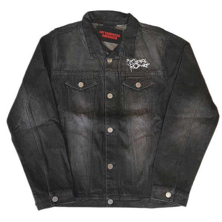 Denim Jacke The Schwarz Parade band Logo offiziell Unisex, L