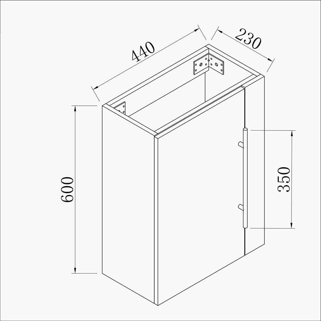 Waschbeckenunterschrank 45 cm Unterschrank MDF Waschtischunterschrank Badschrank Matt Anthrazit 45cm