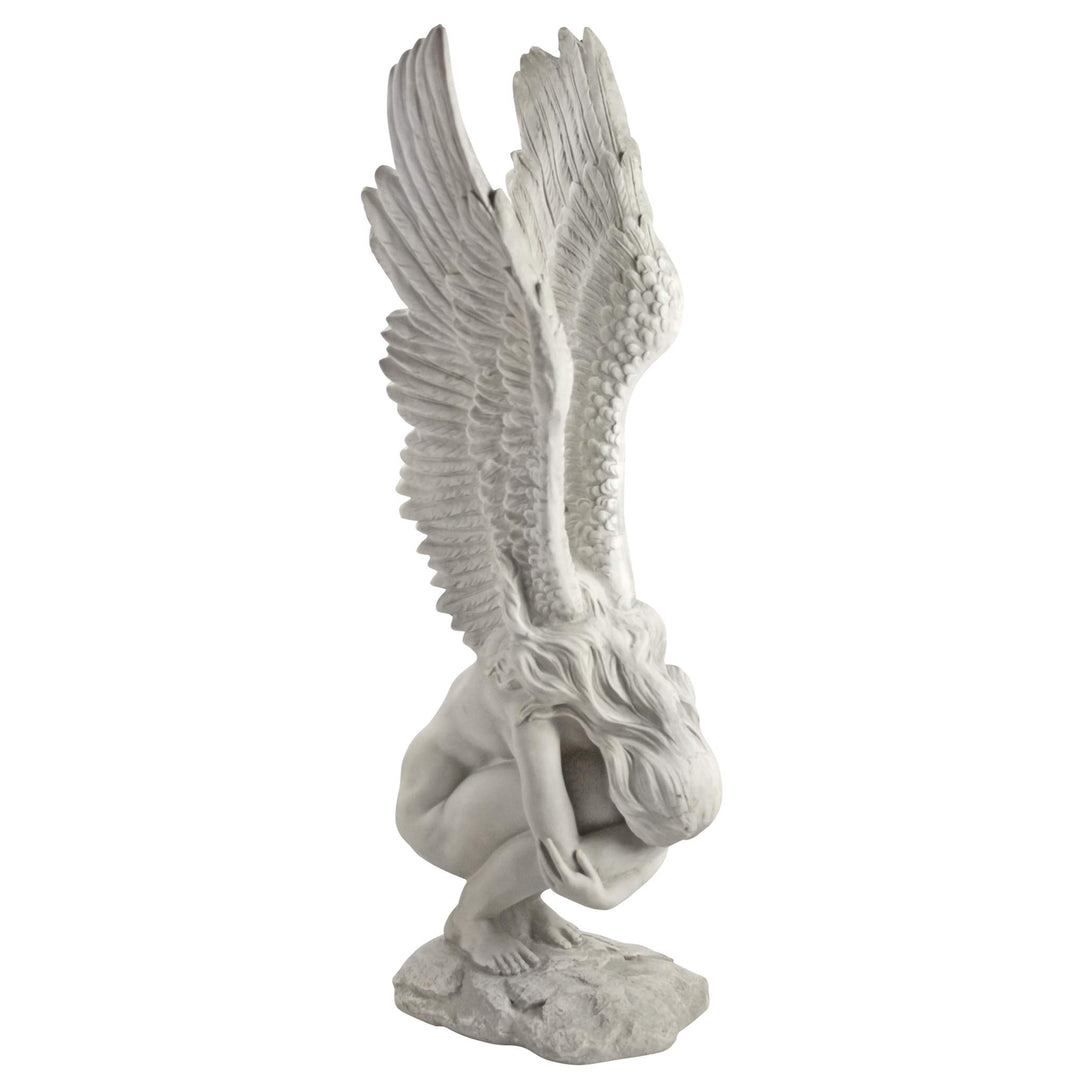 Design Toscano Engelsfigur, elfenbeinfarben, Masse: 28 x 20,5 x 77,5 cm, Elfenbein 28x20.5x77.5 cm,
