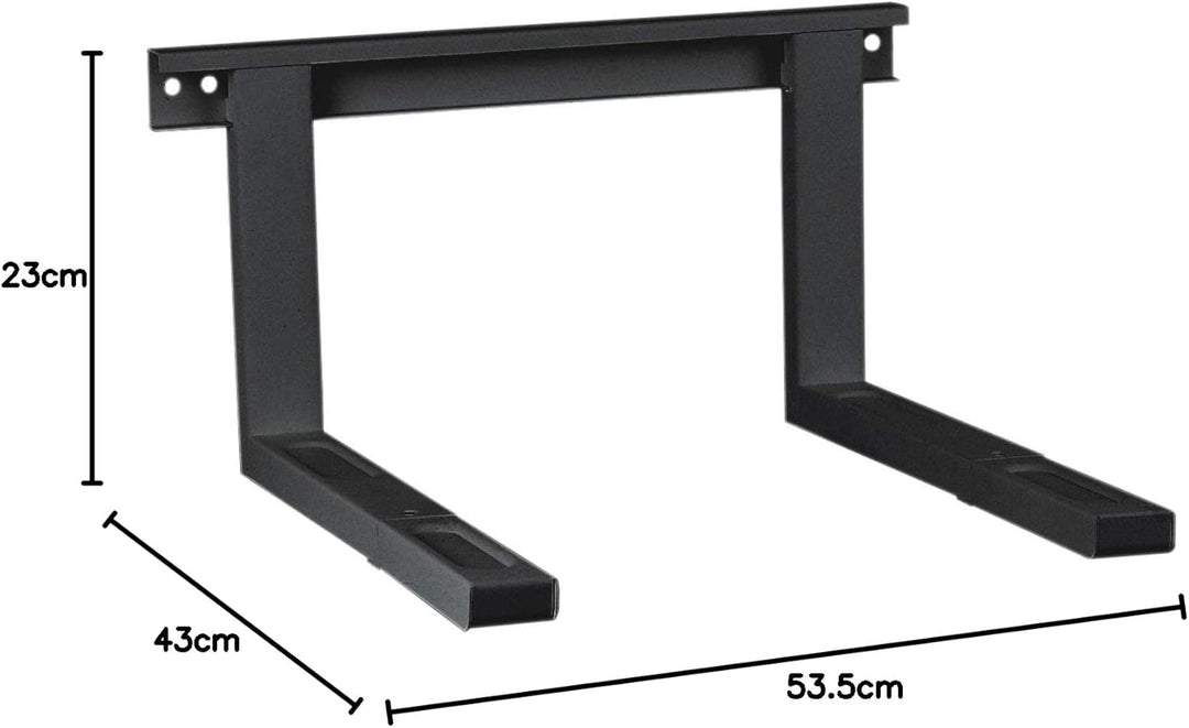 deleyCON Universal Mikrowellenhalterung Wandhalterung Microwelle bis 35Kg Ausziehbar bis 53,5cm Back
