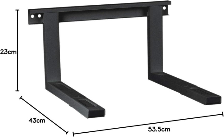 deleyCON Universal Mikrowellenhalterung Wandhalterung Microwelle bis 35Kg Ausziehbar bis 53,5cm Back