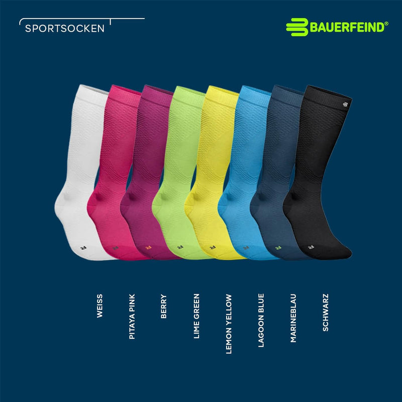 Bauerfeind Laufsocken „Run Ultralight Compression Socks“, 1 Paar sehr dünne Kompressionsstrümpfe für