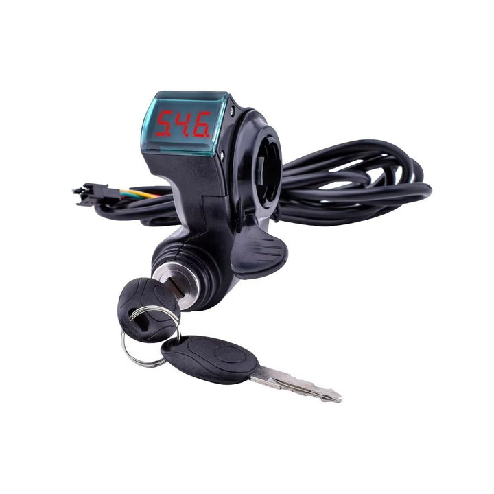 Kunray Universeller E-Bike Daumengashebel 12V-96V E Scooter Gashebel mit E Scooter LED Anzeige Spann