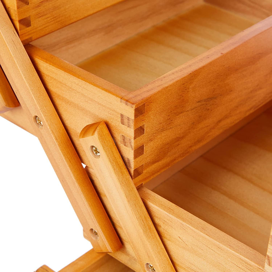 Hobby Gift Etagen-Aufbewahrungsbox aus Holz zum Nähen, Basteln und Hobby, 4 Etagen mit Schublade, 4