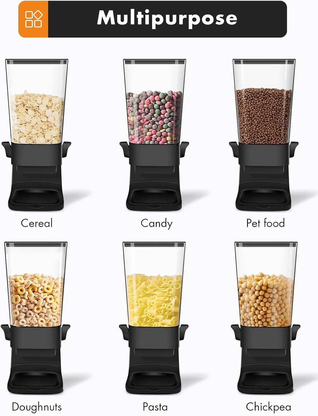 Tokokimo Müslispender, Zerkleinert Keine Cerealien Beim Ausgeben, Wandmontage Cereal Dispenser für C