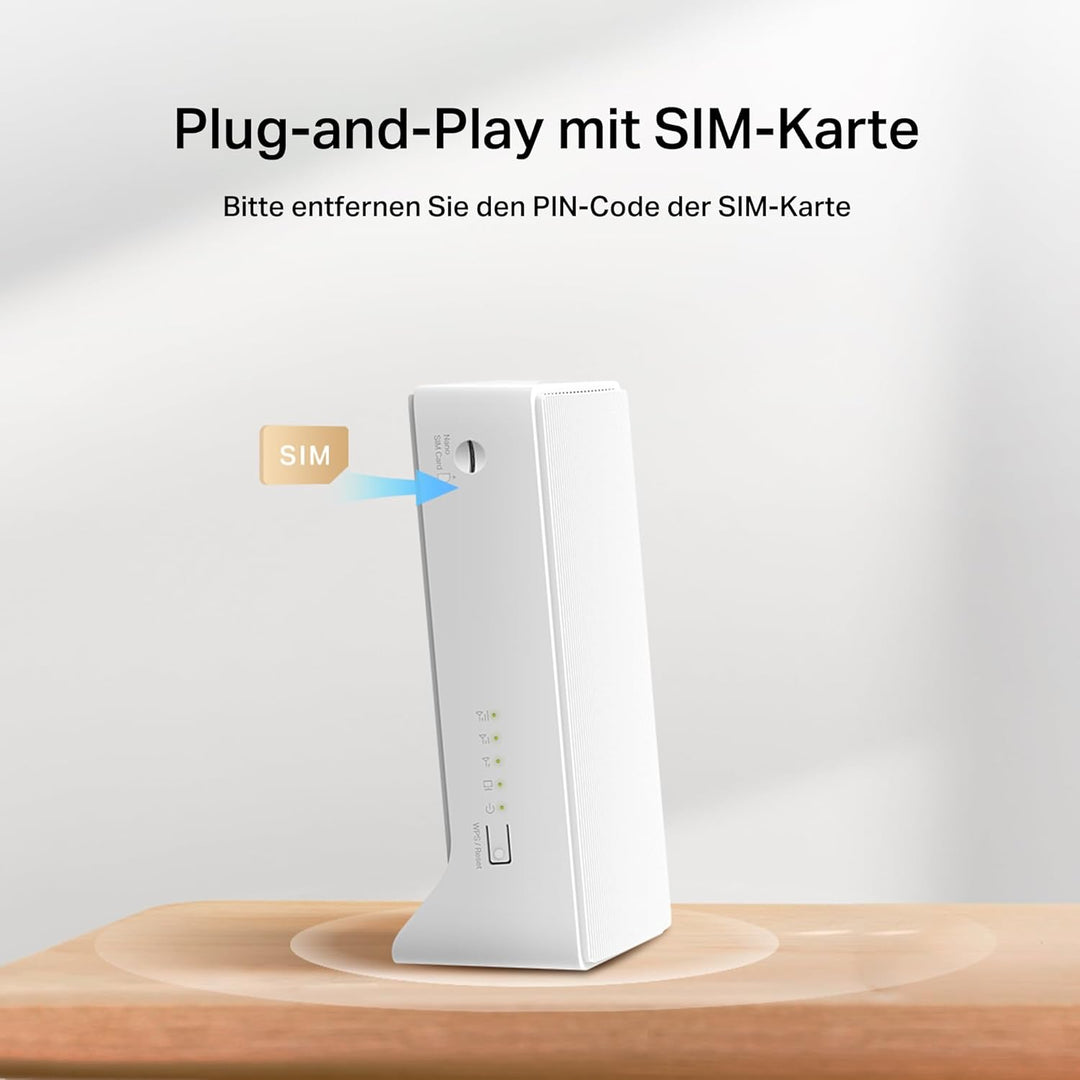 Mercusys MB110-4G LTE Router, 4G Router unterstützt SIM Karten, 4G Cat4 bis zu 150 Mbit/s, WLAN 2.4G