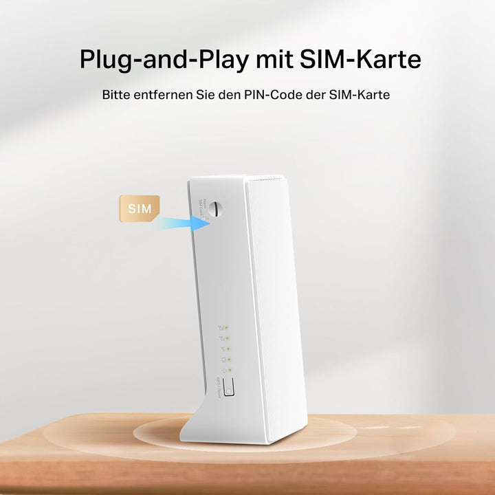 Mercusys MB110-4G LTE Router, 4G Router unterstützt SIM Karten, 4G Cat4 bis zu 150 Mbit/s, WLAN 2.4G