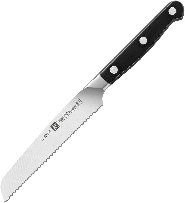 ZWILLING Pro Universalmesser, Klingenlänge: 13 cm, Rostfreier Spezialstahl, Kunststoffgriff, Schwarz