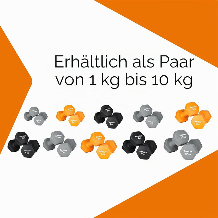 Athlyt - Neopren hanteln gewichte 2 x 1 kg, 2 x 1 kg