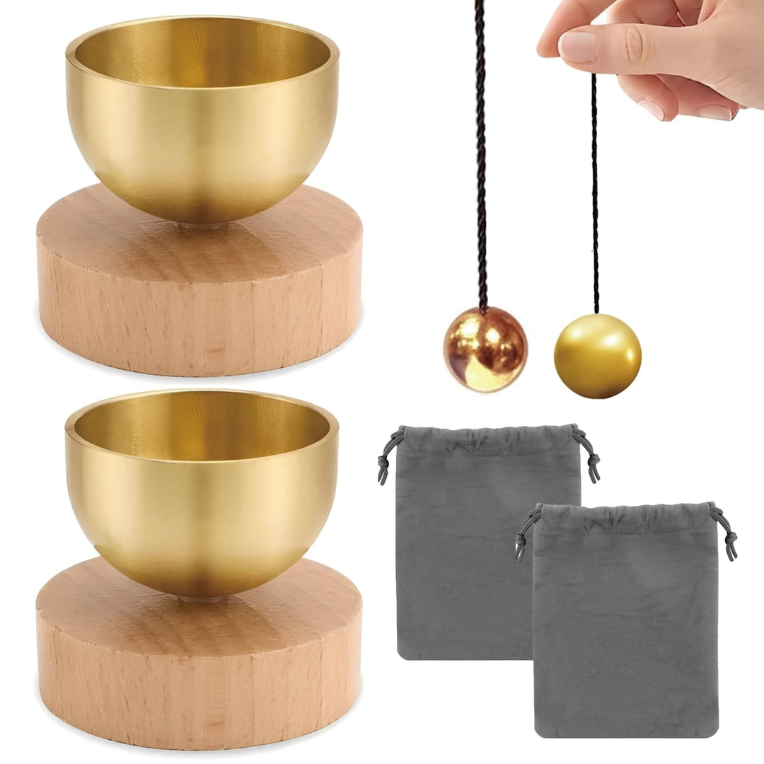 2 Stück Klangschalen Set, Tibetische Klangschale Klein Für Yoga, Meditation Und Entspannung, Mini Kl
