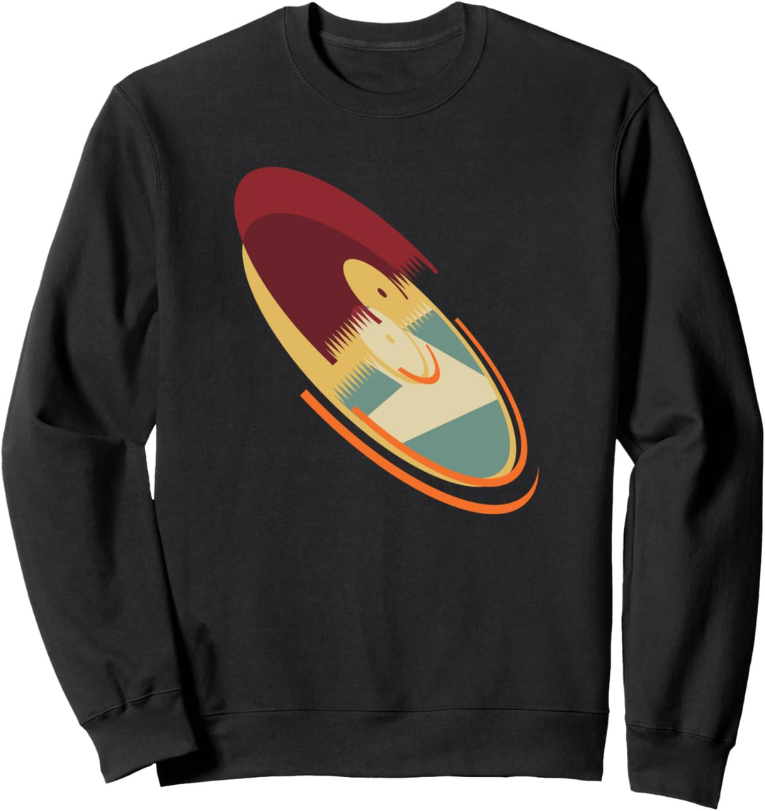 Retro Vinyl Schallplatte Geschenk - Vintage Plattensammler Sweatshirt