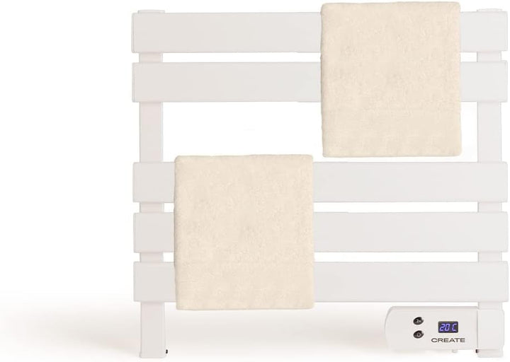 CREATE / WARM Towel Mini 150W / Elektrischer Badheizkörper Weiss / 52,3x8x55,8cm / Leise, geringer V