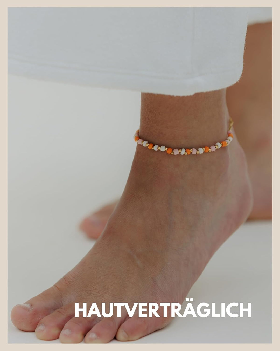 GD GOOD.designs EST. 2015 Fussketten für Frauen mit Boho Süsswasserperlen - Verstellbar - Fusskettch