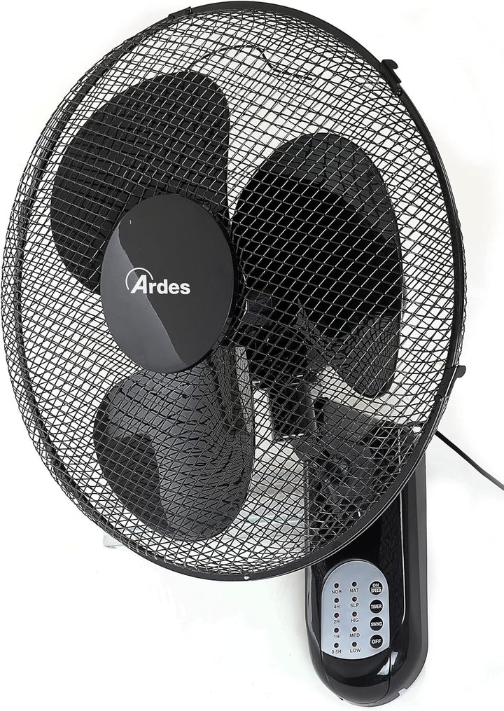 ARDES - AR5W40R Wandventilator mit 3 rotierenden Flügeln (40 cm), Fernbedienung, automatische Oszill