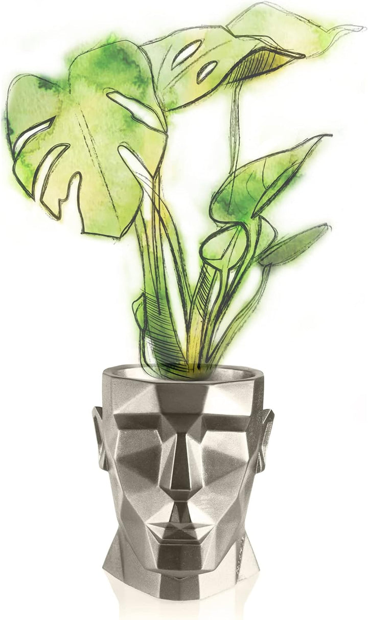concrette Blumentopf Blumenkübel Zement-Pflanzkübel Übertopf aus Beton Apollo Ø 14 cm | 17 Farben Ø