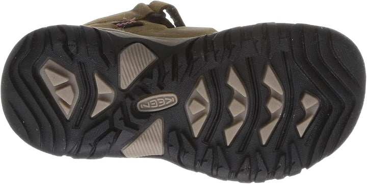 KEEN Unisex-Kinder Ridge Flex Mid wasserdichte Wanderstiefel 24 EU Bison Red Carpet, 24 EU Bison Red