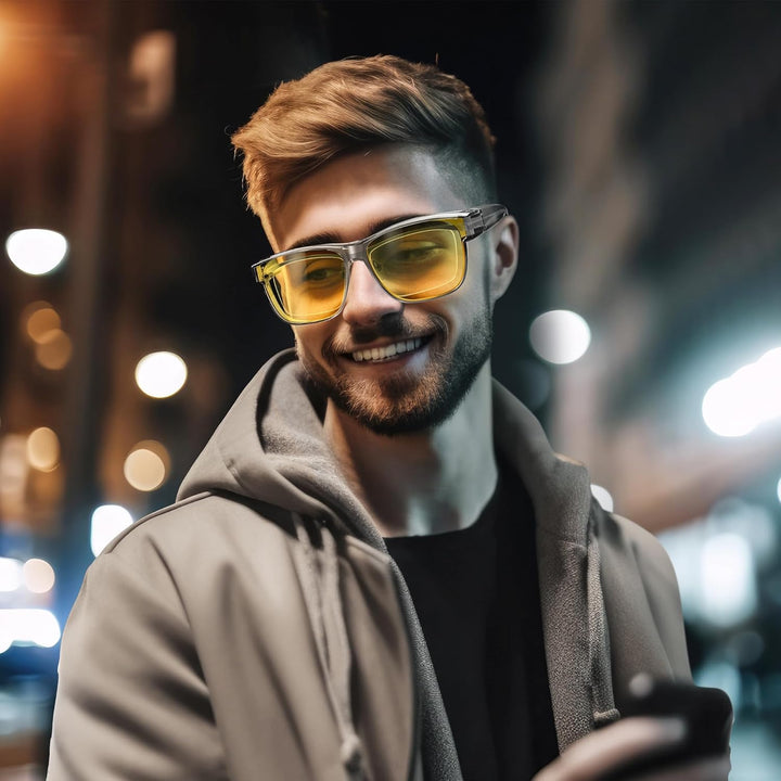URUMQI Nachtsichtbrille für Autofahrer, Nachtfahrbrille Nachtbrille zum Autofahren Damen Herren, Aut