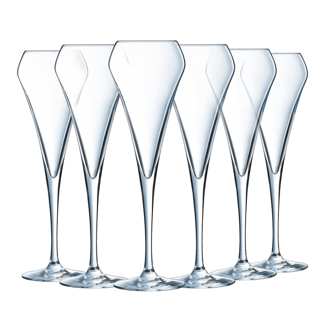 Chef & Sommelier Q5913 Effervescent Sektflöte, Krysta – Kristall verstärkt, 200 milliliters, Klar Si