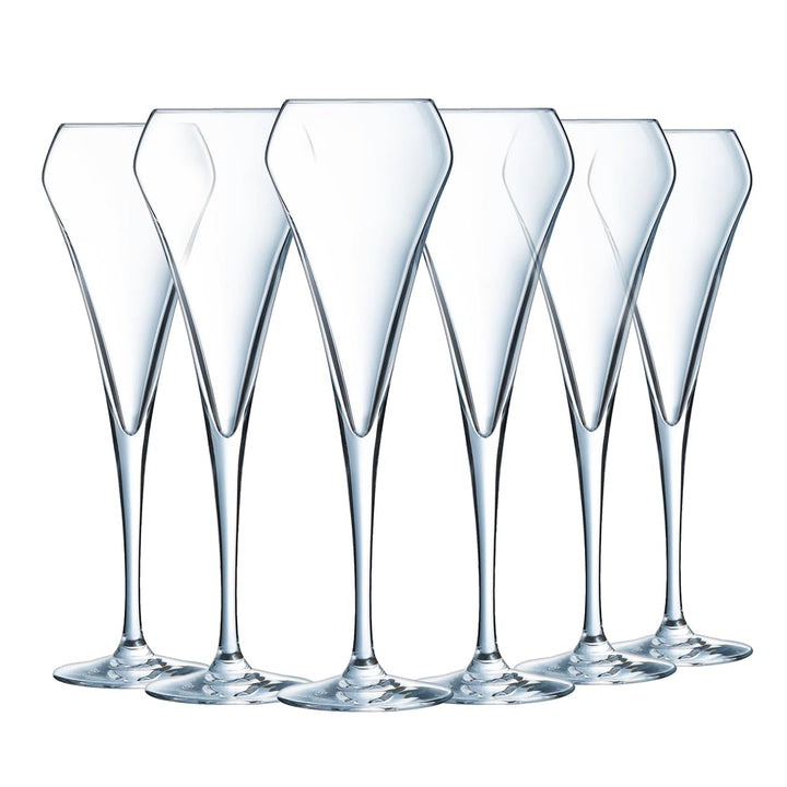 Chef & Sommelier Q5913 Effervescent Sektflöte, Krysta – Kristall verstärkt, 200 milliliters, Klar Si