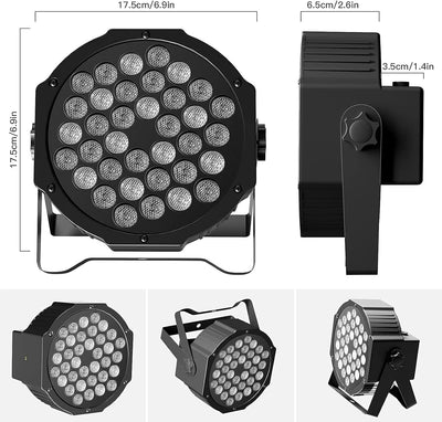 DELIBANG 72W led par Scheinwerfer Strahler RGB DMX Bühnenlicht DJ licht mit Fernbedienung 7 Lichteff