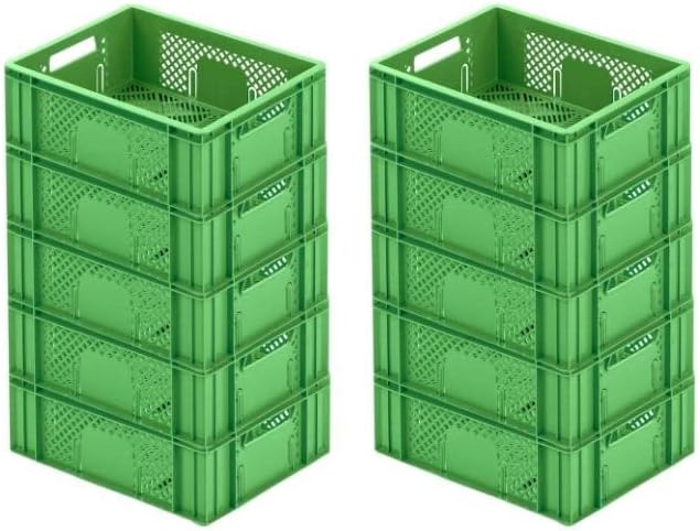 PROREGAL CHEFGASTRO SuperSparSet 10x Eurobehälter Obst- und Gemüsekasten | HxBxT 14,2x30x40cm | 13 L