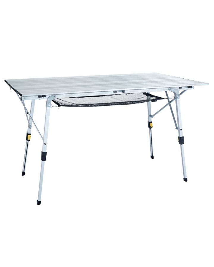 Uquip Alu Campingtisch Variety L Klapptisch Wetterfest Leicht Höhenverstellbar Silber Single, Silber