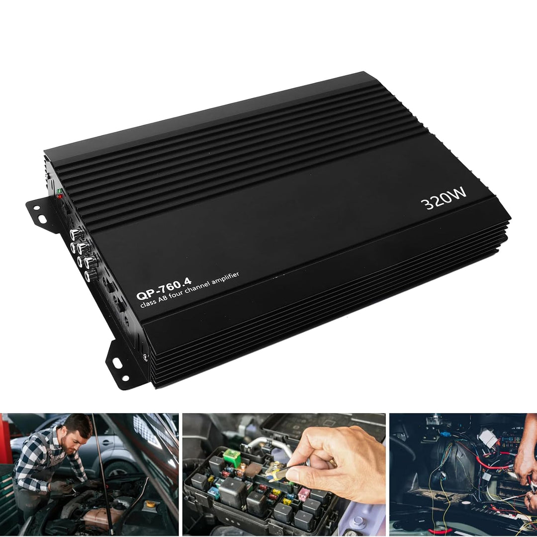 4 Kanalverstärker -Auto -Stereo -Leistungsverstärker mit Reinem Aluminiumgehäuse und Zwei Spulentran