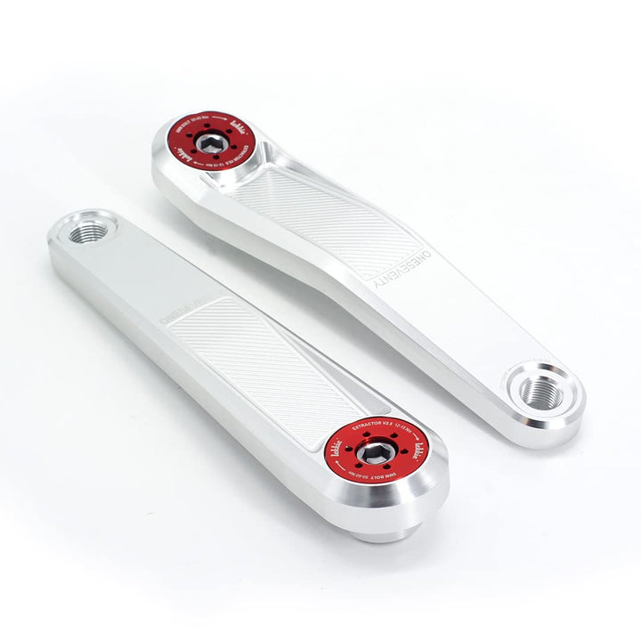 windmeile | Lekkie Buzz Bars Pedalarme, Left Offset Square Drive 160mm, V3.1, Schwarz/Rot/Silber/Sli