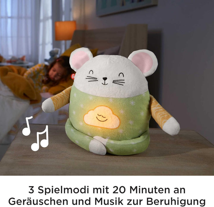 Fisher-Price HHH44 - Meditations-Maus – Entspannungs- und Schlafhilfe mit geführter Tages- und Abend