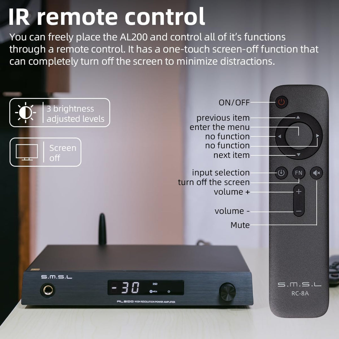 SMSL AL200, Hi-Fi-Verstärker, MA5332MS Stereo-D-Klasse Verstärker-Chip, 165 W Ausgangsleistung, inte