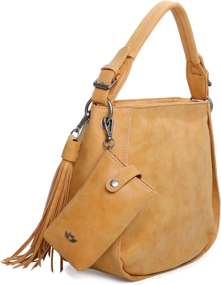 Fritzi aus Preussen Damen Fritzi 2 Medium Hobo Schultertasche Honey Mustard, Honey Mustard