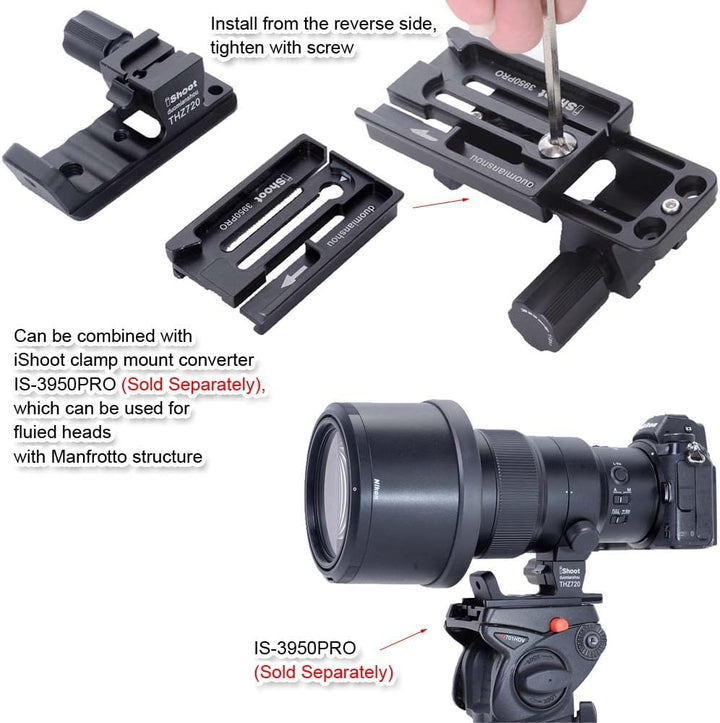 Objektiv-Kragenständer, Ersatzfuss-Stativ, Ringbasis, kompatibel mit Nikon Nikkor 400 mm f/4.5 VR S