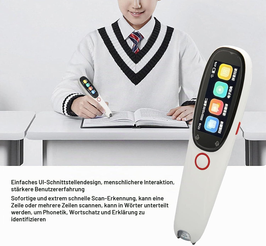 134-Sprachen-Übersetzergerät, 3,0-Zoll-Touchscreen-Scan-Lesestift, Tragbares WLAN-Sprachübersetzungs