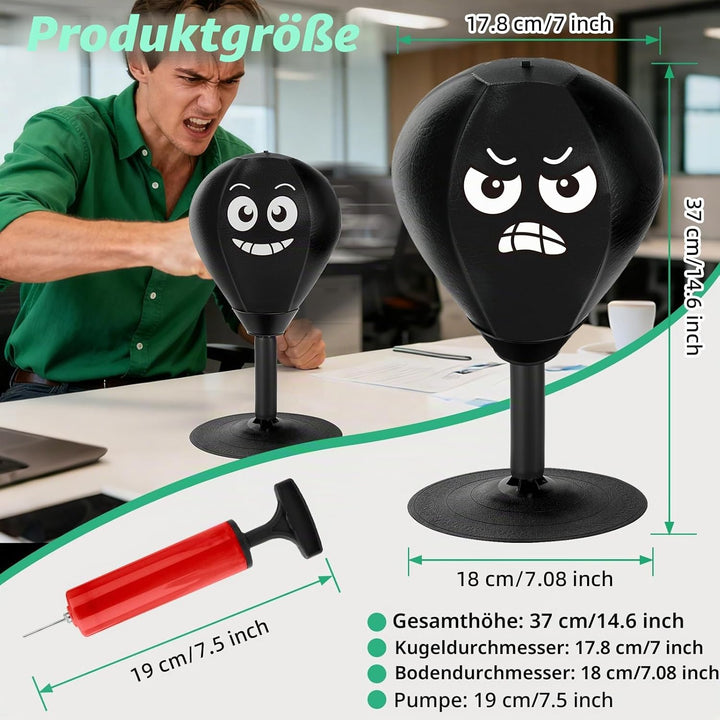 YORWHIN Punchingball Tisch mit starkem Saugnapf, Upgrade Schreibtisch Boxsack mit verstärkter Feder,
