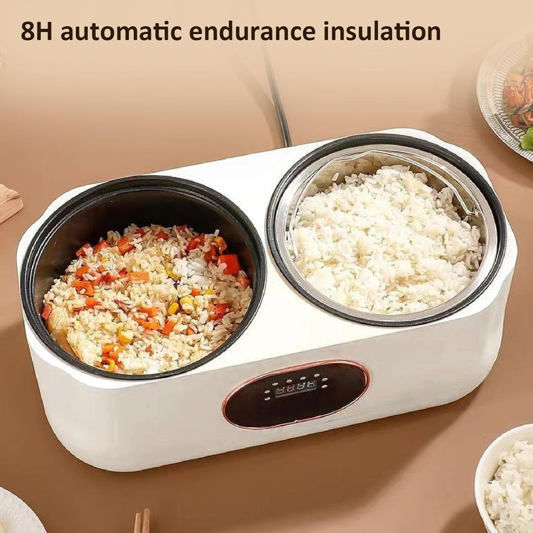 Multifunktionaler Kochtopf, Electric Double Rice Cooker Lunch Maker mit 2 Innentöpfen, Touchpanel, W