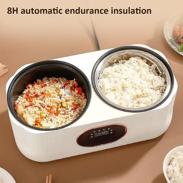 Multifunktionaler Kochtopf, Electric Double Rice Cooker Lunch Maker mit 2 Innentöpfen, Touchpanel, W